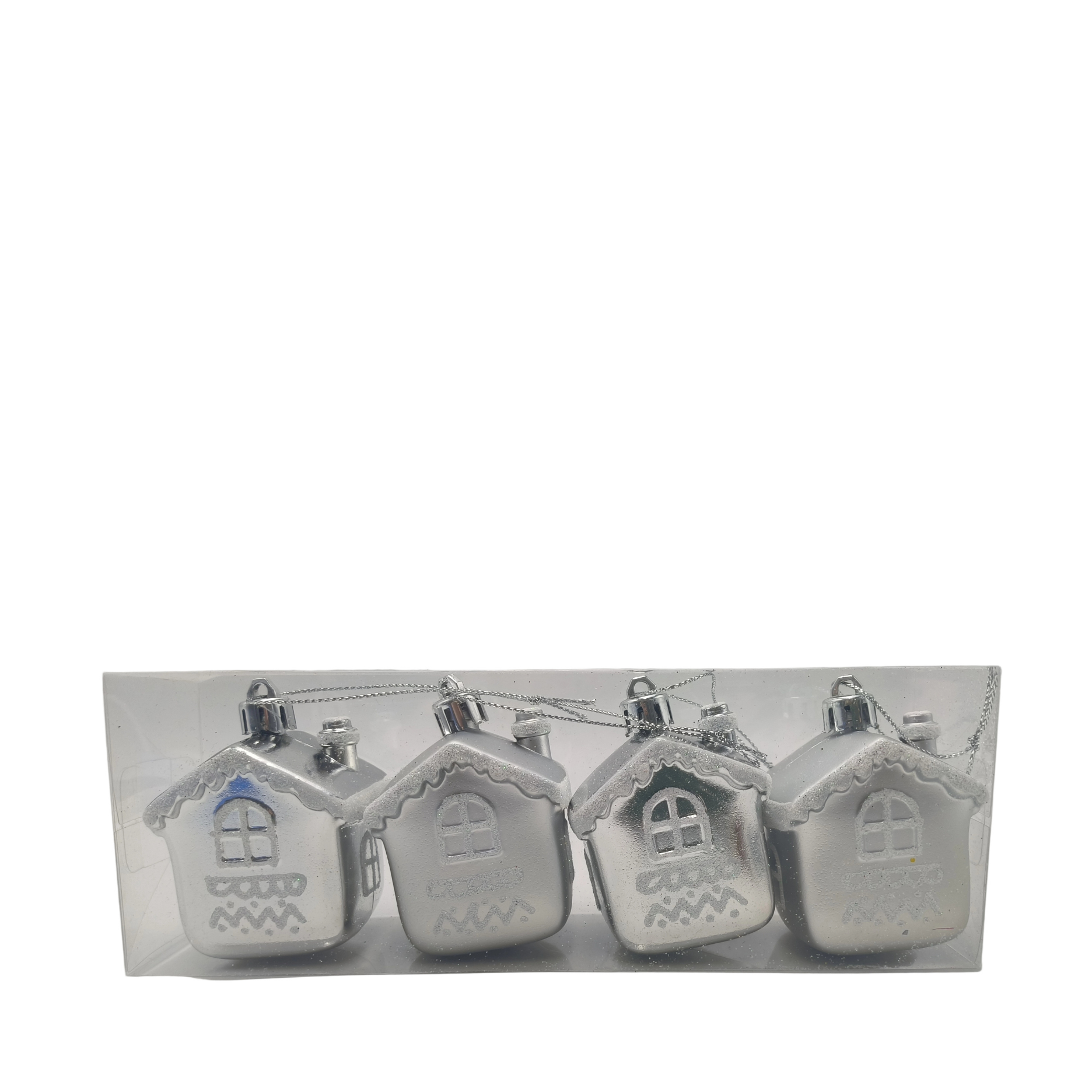 Häuser Weihnachtskugeln, 4 Stk.